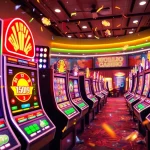 Engaging online gaming scene for slot hoki with colorful slot machines and vibrant animations.