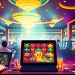 Menggambarkan pemain di Istana777 Situs dengan slot online yang penuh warna dan permainan menarik.