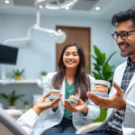 Dental implant dentist in Cheras explaining the procedure to a patient in a modern clinic