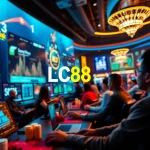 Engaging digital gambling interface featuring LC88 Link with players enjoying various bets and casino games.