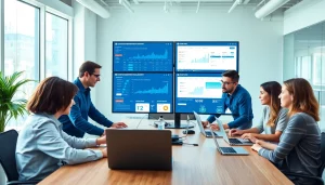 Website maintenance team analyzing Từ khoá phụ for effective digital marketing