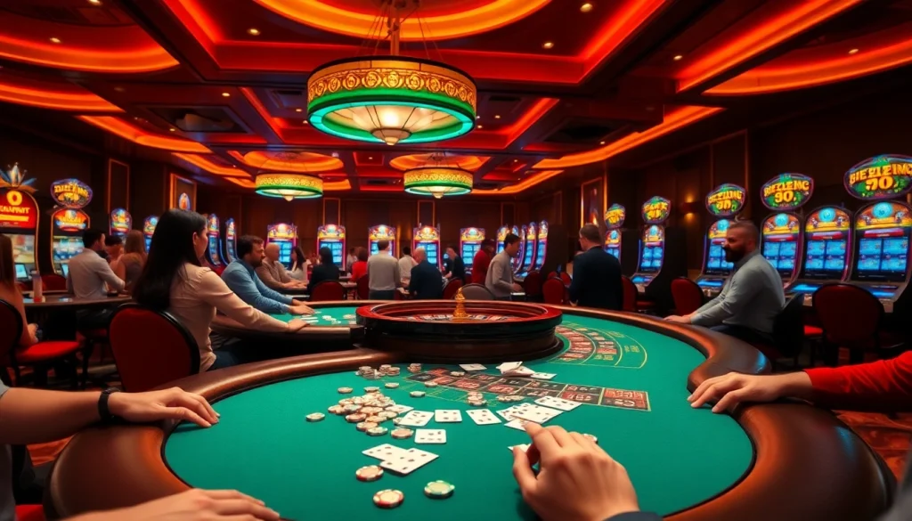 Trải nghiệm lối chơi gay cấn tại casino Tik88 với bàn chơi sôi động và máy đánh bạc hấp dẫn.