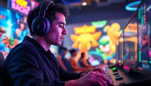 1win onlayn oyunlar platformasında oyunçu rəqəmsal oyunlarla məşğuldur.