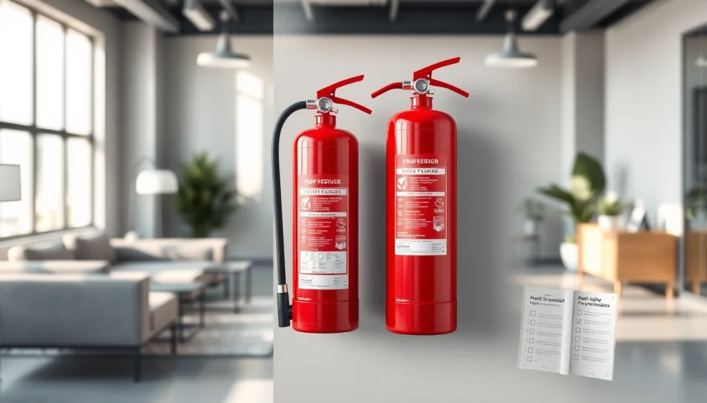 Using an electrical fire extinguisher in a modern office to enhance safety and preparedness.