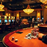 Experience thrilling gameplay at B52 casino with vibrant slot machines and poker tables.