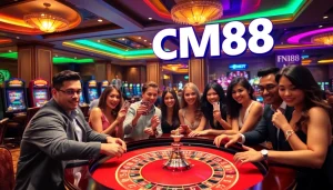 Gamblers winning at CM88 table games, featuring lively action and professional casino atmosphere.