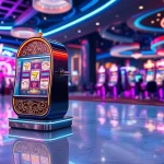Mostbet resmi sayt mühitində parlayan slot maşını göstərən dinamik kazino görüntüsü.