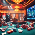 Experience the thrill of betting at 388bet with vibrant casino elements and excited players.