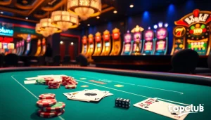 Experience the thrill of gambling at topclub with luxury poker tables and vibrant casino games.