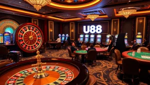 Experience thrilling gameplay at U88 Casino with vibrant roulette, poker, and dazzling slot machines.