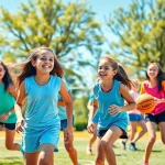 Girls having fun during activities at Multi Sports Camps for Girls in an outdoor setting.