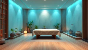 편안함과 평화를 위한 마사지 치료실