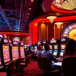 Players enjoying the thrill of slot gacor machines in a luxurious casino atmosphere.