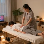 서울출장마사지 services providing relaxation in a tranquil home setting with soothing elements.