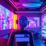 Explore the top best nsfw ai chatbots through engaging digital interactions in a vibrant lounge setting.