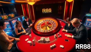 Players enjoying an engaging roulette game at RR88 Casino with luxurious ambiance.