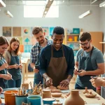 Participants in a craft trainee program showcase teamwork and creativity in hands-on training