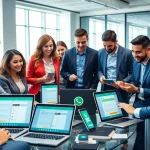 Optimizing customer relations with WhatsApp Business CRM in a professional setting.