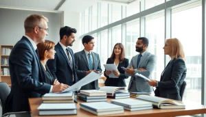 Anerkennung ausländischer Urteile Beratungsszene mit Anwälten in modernem Büro