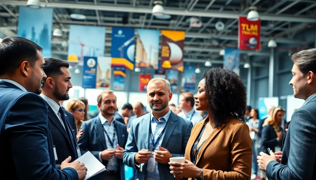 Networking interactions at construction networking events showcasing professionals engaged in meaningful connections.
