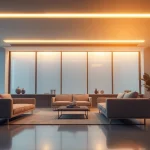 Sleek illumination enhancing a modern interior design with elegant light fixtures.