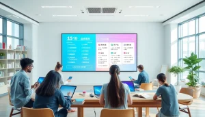 Youdao's innovative digital learning tools in a vibrant classroom setting