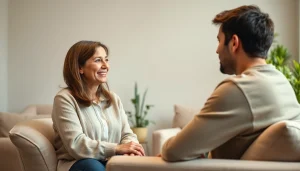 Understand anxiety symptoms through a therapy session with a compassionate therapist and patient.