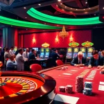 Engage in exhilarating gambling experiences with KPI4D's vibrant casino scene featuring roulette and poker elements.