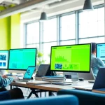 Website erstellen lassen in einem modernen Webdesign-Büro, wo Kreativität lebendig wird.