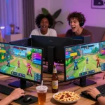 Participants in a smash or pass game enjoying AI-generated content during a fun gaming session.