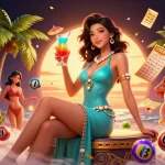 Experience the excitement of J188 with vibrant casino elements and dynamic games celebrating online betting.