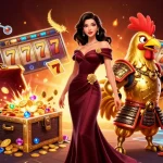 Experience winning thrills at slot depo with glamorous characters and vibrant casino elements.