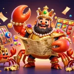 Plongez dans l'univers du site casino en ligne avec un crabe géant s'emparant de trésors et de jeux captivants.