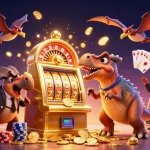 Experience the excitement of keonhacai 88 as a pachycephalosaurus wins a jackpot while an ankylosaur panics.