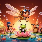 Engage with the thrilling world of สมัคร SBOBET เว็บตรง at a vibrant lily pad casino, showcasing action-packed gambling elements.