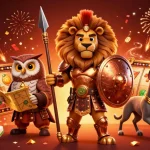 Jouez avec stratégie dans un casino fiable en ligne, entouré de symboles de gains éclatants et d'animations captivantes.