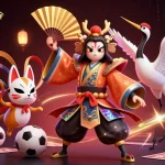 Place bets on แทงบอล with vibrant sports-themed digital illustration featuring dynamic characters.