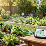 Rainpoint Irrigation Controllers being used in a vibrant garden setting for effective watering
