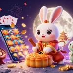 Experience mahjong ways 2 with the moon rabbit characters and vibrant casino elements in this festive scene.