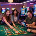 Players enjoying a dynamic online gaming experience at https://mhfe.org.uk credit card casinos, vibrant and lively atmosphere.
