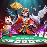 Jouez au casino en ligne français avec ce décor captivant de guerriers en action et des tables de poker.