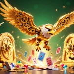 Jouez avec confiance dans un casino fiable en ligne avec cette illustration vibrante de cartes et de trésors.