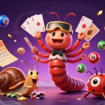 Engage with judi bola online as vibrant characters showcase exciting betting strategies in a dynamic casino scene.