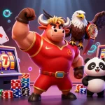 Engage with the slot bonus new member promotion depicted through vibrant casino characters celebrating victories.