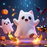 Jouez dans un casino en ligne avec un chat fantôme et un vampire, plongés dans un univers fantastique.