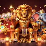 Découvrez le casino français en ligne avec le roi lion en armure, des machines à sous et des trésors marins.
